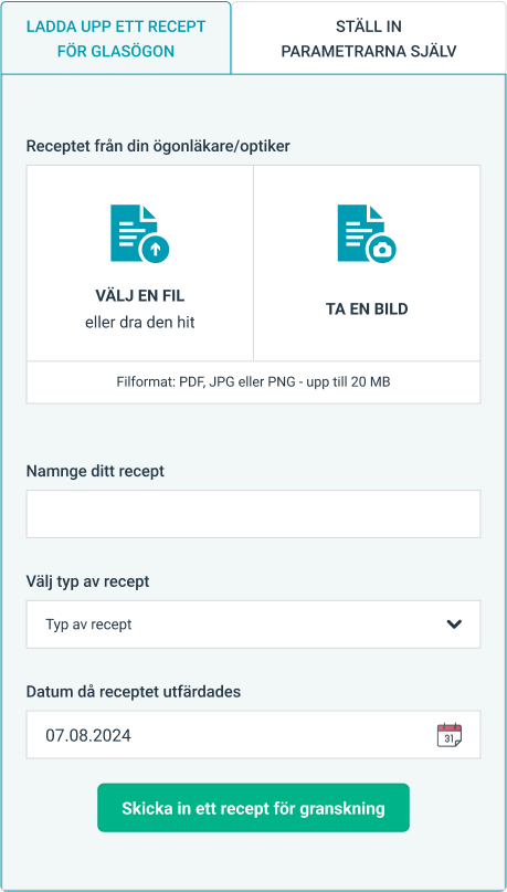 Discount voucher for uploading your glasses prescription