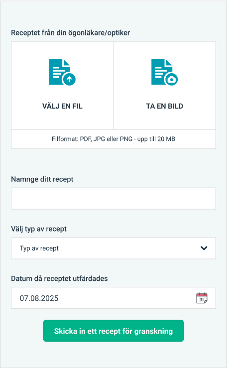 Discount voucher for uploading your glasses prescription