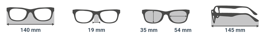 Glasögon dimensioner